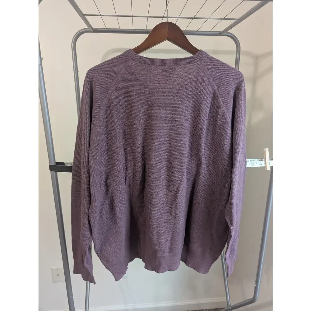NWT J.Crew Factory Men's 100% Crewneck Sweater Plum Size XXL CD617 MSRP $89.50
